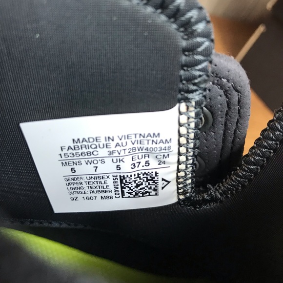 Converse Ctas HI Boot HI Almost Black W AUTHENTIC - Picture 8 of 8